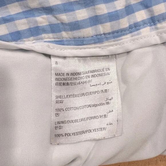 MAISON JULES Womens Light Blue Embroidered Printed Shorts Size 8 - Picture 8 of 9